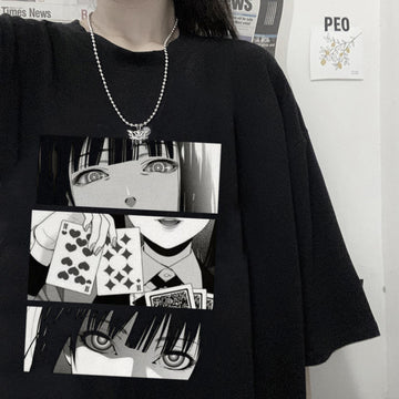 T Shirt egirl Noir Anime Japonais